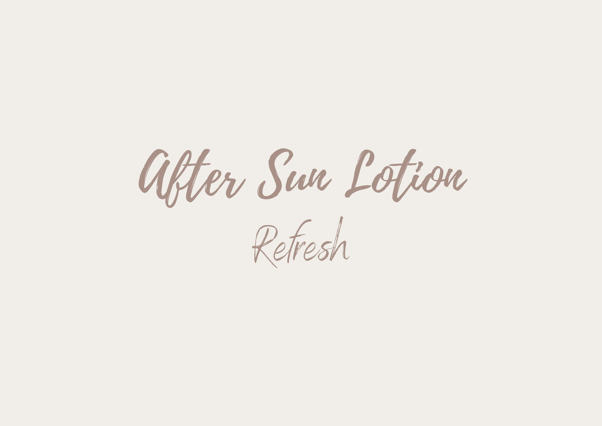 After Sun Lotion 